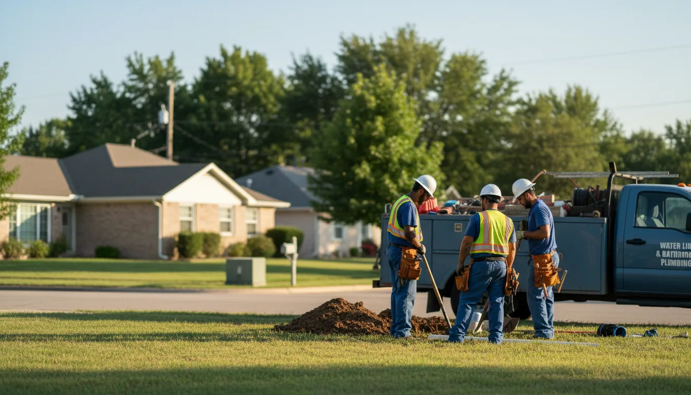 Residential water line and bathroom plumbing service in Newfane, NY